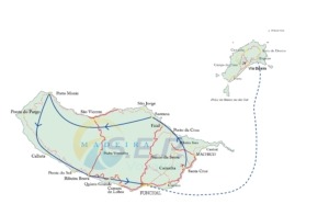 Carte de Tour de l’île de Madère et Porto Santo