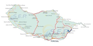 Carte des Randonnées dans les Levadas à Madère